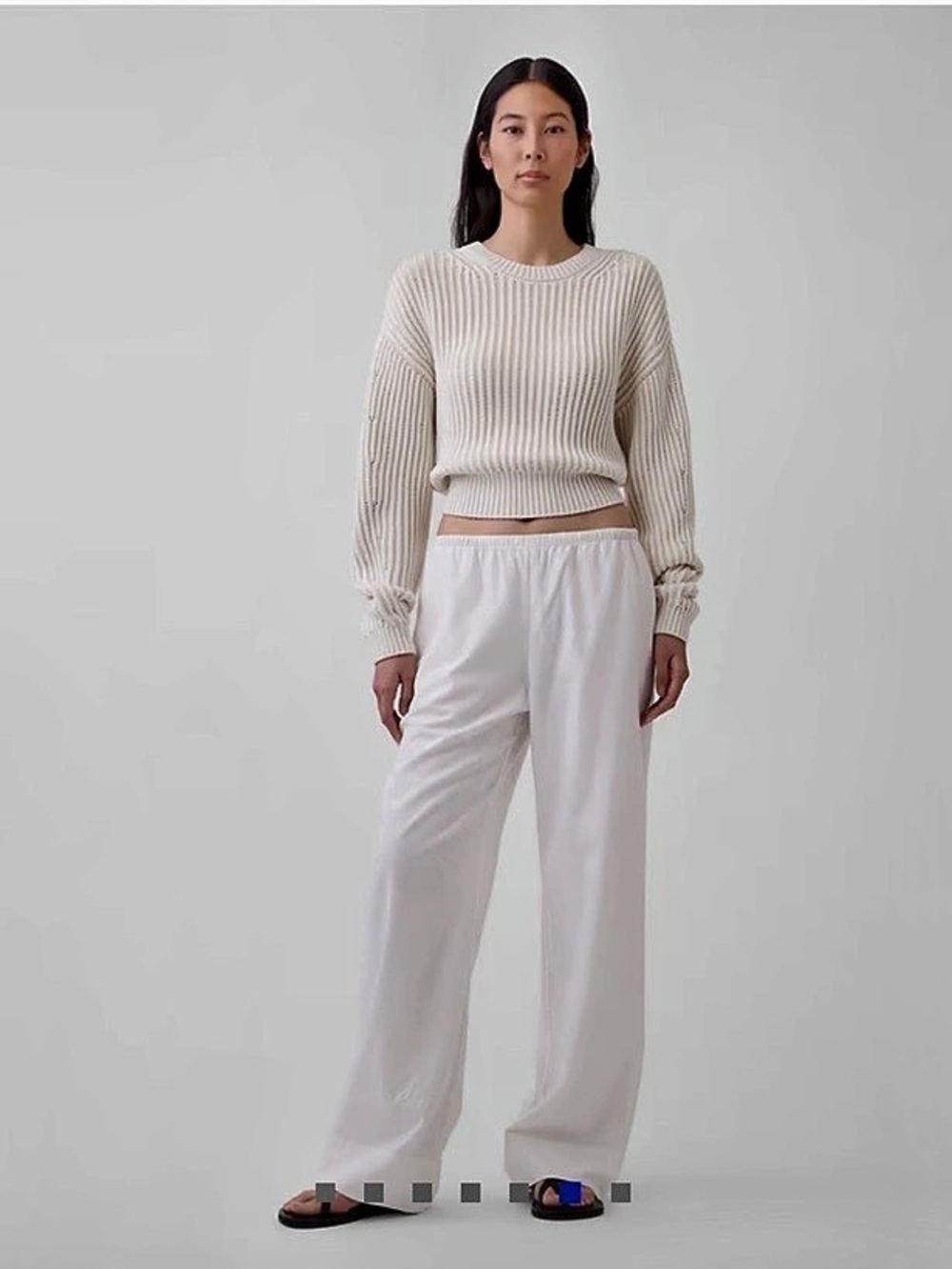 GAP Wide Leg Pants in White XL NWT